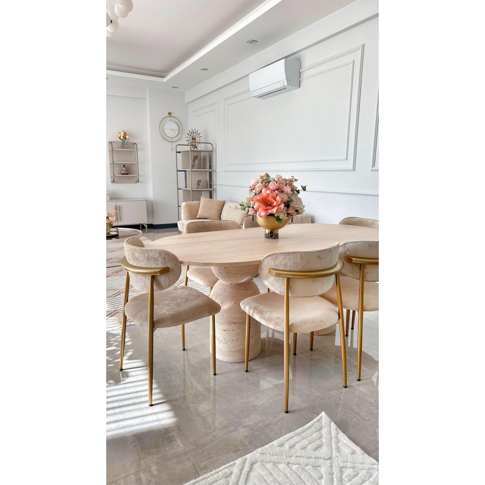 Traverten Masa Takımı